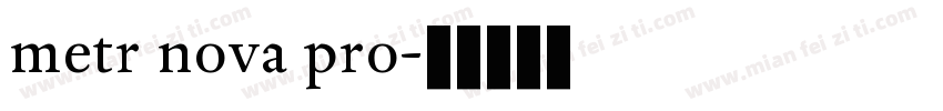 metr nova pro字体转换
